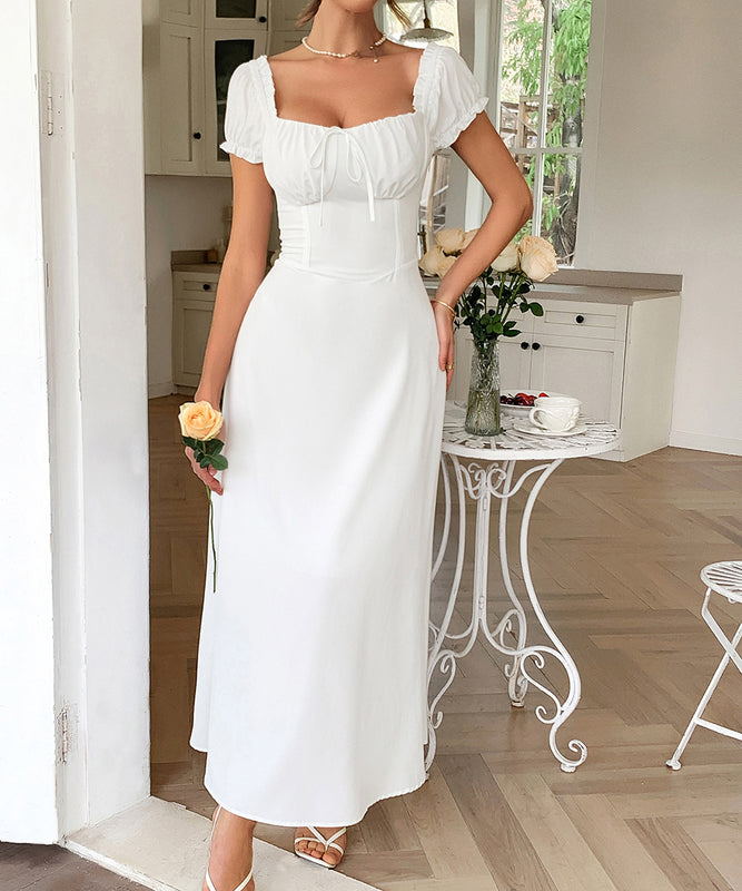 Elegant Short Sleeved One Shoulder Maxi Dress for Any Occasion