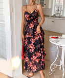 Elegant Strap Printed Cake Dress in Chic Colors for Any Occasion
