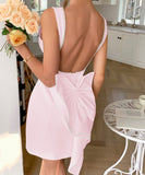 Bow-Tied Figure-Hugging Dress for Elegant Modern Fashionistas
