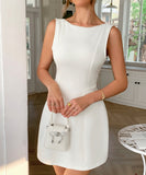 Bow-Tied Figure-Hugging Dress for Elegant Modern Fashionistas