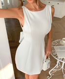 Bow-Tied Figure-Hugging Dress for Elegant Modern Fashionistas