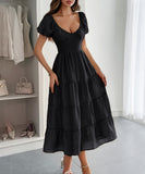 Casual Vacation Cinched A-Line Long Dress For Effortless Style