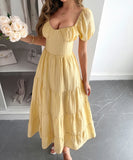 Casual Vacation Cinched A-Line Long Dress For Effortless Style