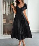Casual Vacation Cinched A-Line Long Dress For Effortless Style