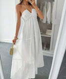 Casual Vacation Halter Neck Semi-Transparent Summer Dress