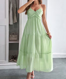 Casual Vacation Halter Neck Semi-Transparent Summer Dress