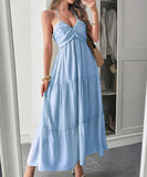 Casual Vacation Halter Neck Semi-Transparent Summer Dress