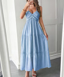 Casual Vacation Halter Neck Semi-Transparent Summer Dress