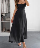 Casual Vacation Short Sleeved Fitted Long Dress for Summer