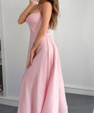 Casual Vacation Short Sleeved Fitted Long Dress for Summer