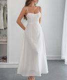 Casual Vacation Short Sleeved Fitted Long Dress for Summer