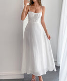 Casual Vacation Short Sleeved Fitted Long Dress for Summer