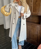Women's Solid Color Long Sleeve Polyester Coat Chic