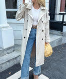 Women's Solid Color Long Sleeve Polyester Coat Chic