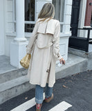 Women's Solid Color Long Sleeve Polyester Coat Chic