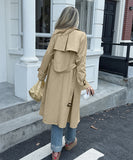 Women's Solid Color Long Sleeve Polyester Coat Chic