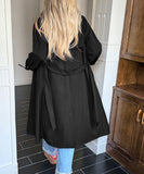 Women's Solid Color Long Sleeve Polyester Coat Chic