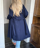 Women's Solid Color Long Sleeve Polyester Coat Chic