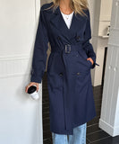 Women's Solid Color Long Sleeve Polyester Coat Chic