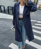 Women's Solid Color Long Sleeve Polyester Coat Chic