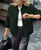 Womens Button Up Long Sleeve Coat Versatile Everyday Layering Easy Care All Season