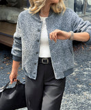 Womens Button Up Long Sleeve Coat Versatile Everyday Layering Easy Care All Season