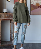 Lantern Style Dress With Lace Sleeves And Hooded Top