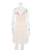 Elegant V-Neck Crepe Split Halter Dress for Any Occasion
