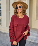 Relaxed Round Neck Sweater For Everyday Comfort Wear