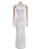 Classic Rhinestone Embellished Dress For Evening Occasions