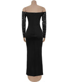 Slim Fit Sequin Dress With Arm Covers For Evening Glam