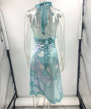 Classic Relaxed Two Piece Skirt Set With Exposed Back