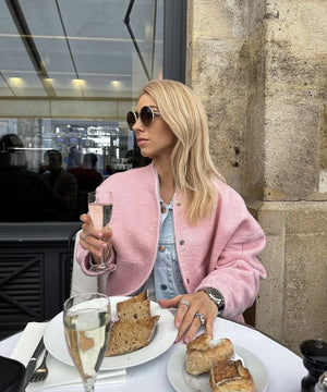 Relaxed Stand Up Collar Button Down Casual Everyday Jacket