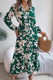 Elegant Long-Sleeved Peplum Dress