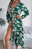 Elegant Long-Sleeved Peplum Dress
