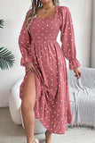 Elegant Maxi Skirt with Distinctive Wooden Accents and Square Neckline