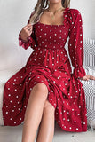 Elegant Maxi Skirt with Distinctive Wooden Accents and Square Neckline