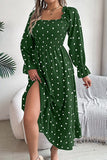 Elegant Maxi Skirt with Distinctive Wooden Accents and Square Neckline