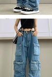 Patchwork Utility Denim Overalls
