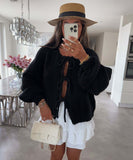 Versatile Solid Color Long Sleeve Cardigan