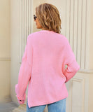 Classic Relaxed Cardigan With Pocket V Neck For Women