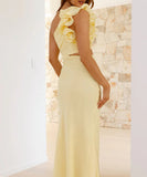 Fashionable One Shoulder Slimming Dress in Vibrant Colors