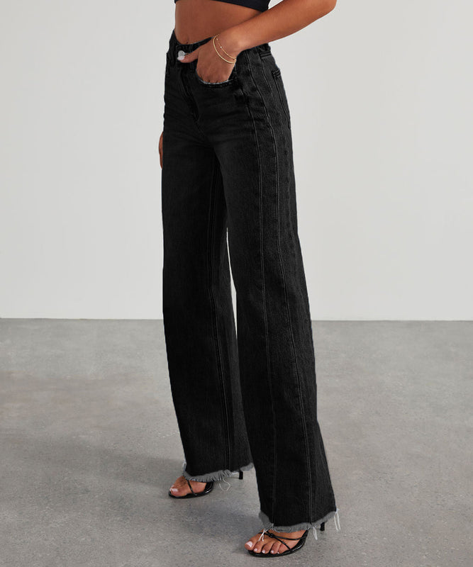 Relaxed Fit Wide-Leg Denim Lounge Pants
