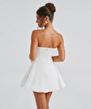 Sexy Strapless Short Dress With Bow Tie For Figure Hugging