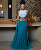 Backless High-Slit Dress in Vibrant Colors for Stunning Looks