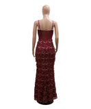 Glamorous Sequin Fashion Halter Wrap Hip A-Line Dress