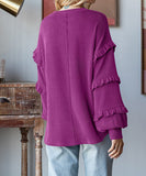 Lantern Style Dress With Lace Sleeves And Hooded Top