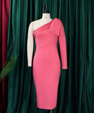 Sexy Shapewear Oblique Shoulder Dress Slimming Bodycon Evening Wear