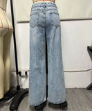Distressed High Waist Wide Leg Jeans For Women Chic Casual