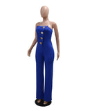 Boob Top Loose Loose Wide Leg Jumpsuit for Stylish Comfort